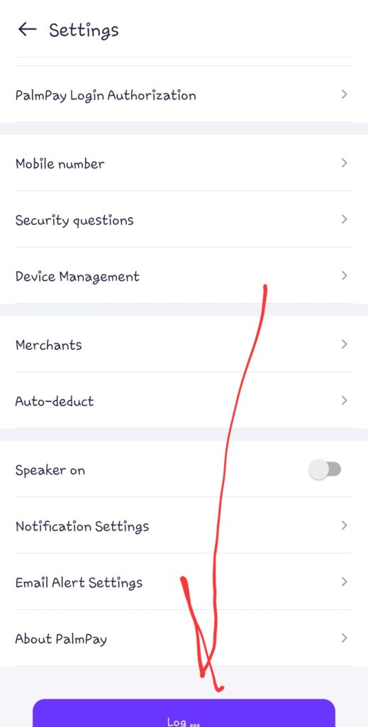 How to Log Out on Palmpay