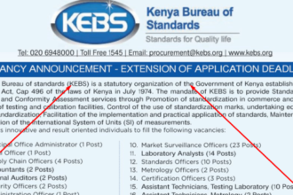 Apply for KEBS Shifts Job | Application Deadline from 15 to 23 February, 2024